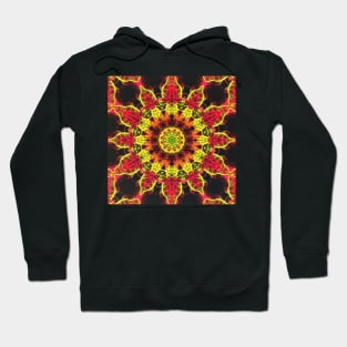 Purple and Gold Fiery Organic Mandala Hoodie